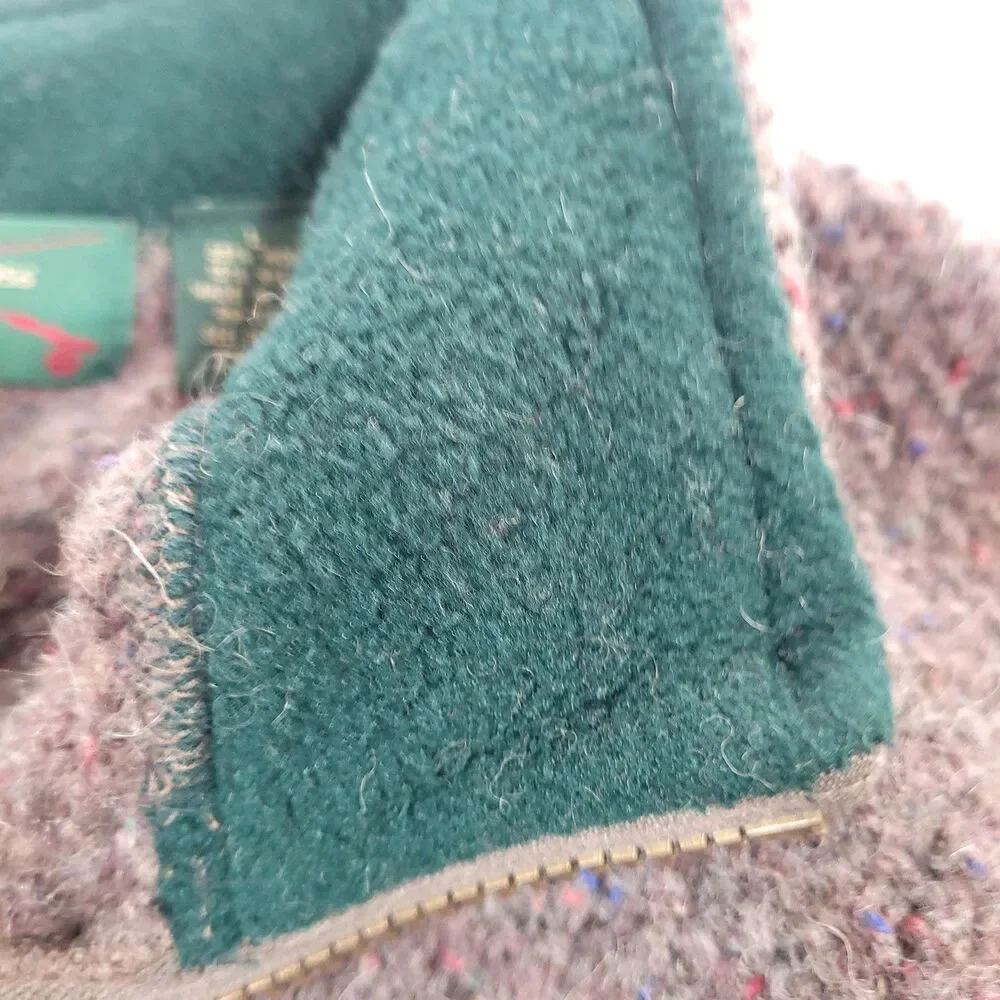 Orvis Wool Knit Sweater Cardigan L Gray Confetti Zip Up grunge grandpa Preppy‎